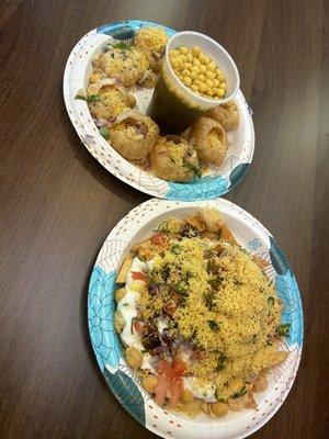 Panipuri and Aloo Papdi Chaat