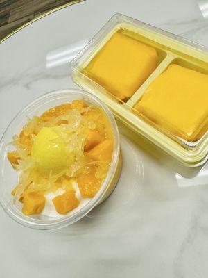 Pomelo manga sago and mango pancake