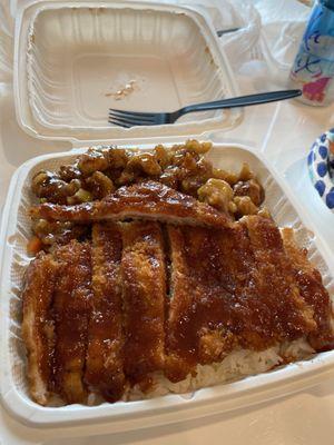 Chicken Katsu and General Tsao combo!