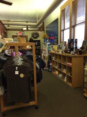 The train station also serves as the visitor center and gift shop.