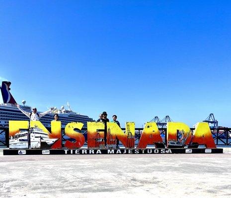 Second Ensenada sign and Radiance behind us.