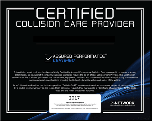 APN Certified Collision Care Provider