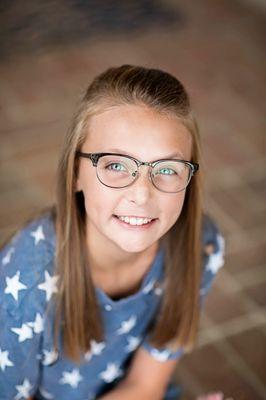 One of our awesome patients wearing her new Lucky Brand glasses!  This brand has some fun styles for kids and the quality is excellent.