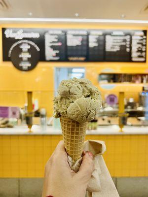 Sicilian Pistachio on a sugar cone