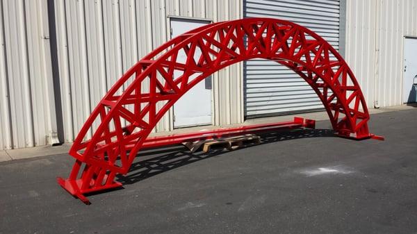 Second Modesto Arch powder coated at CalHot Coating.