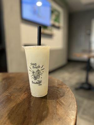 Lychee Slush $5.75 w/ Crystal Boba $.75