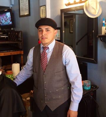 David, one of their newer barbers.  Nice guy and does a great job.