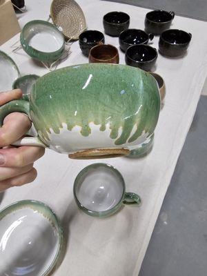 Beautiful pottery made in the studio