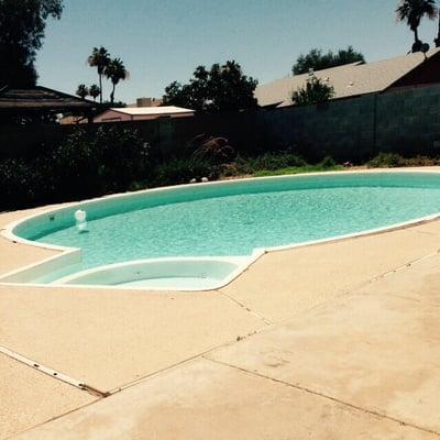 What my pool looked like before I let them care for it.