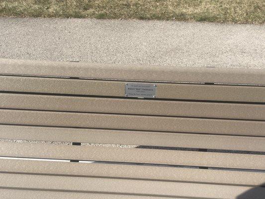 BENCH IN HONOR OF BOB CHRISTENSEN