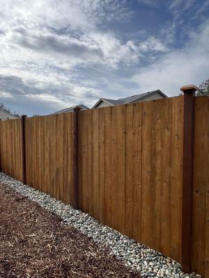 Cedar wood fence