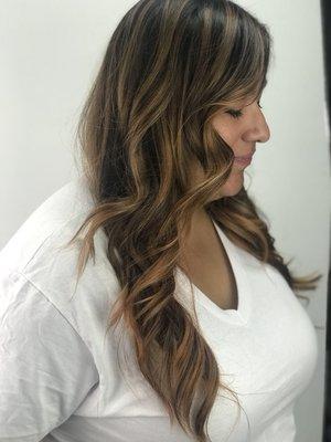 Balayage with Fall colors