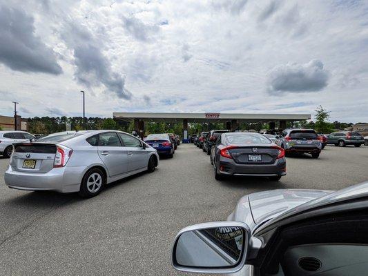 Outside the Costco Gasoline gas station.