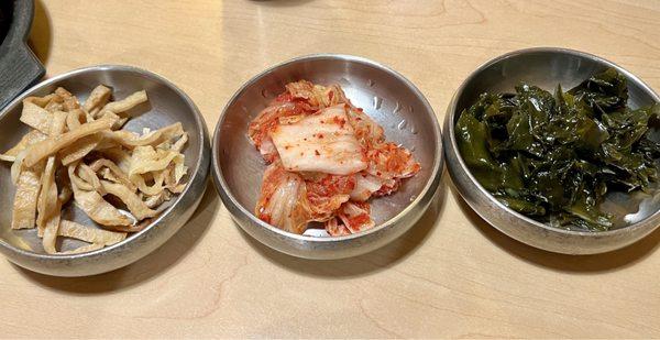 Complimentary Korean dishes