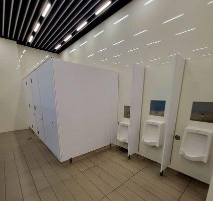 The men's room...so clean like everything else here at the Brightline station.