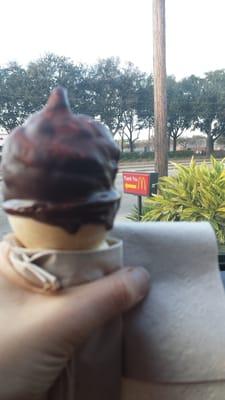 $1.07 for a chocolate - dipped cone