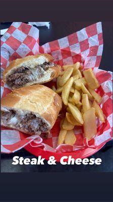 Steak and Cheese: Philly steak and provolone cheese