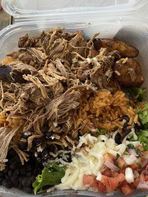 Pulled Pork with Plantains