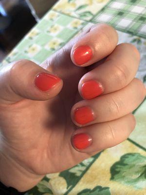 Gel manicure OPI "juice bar hopping"