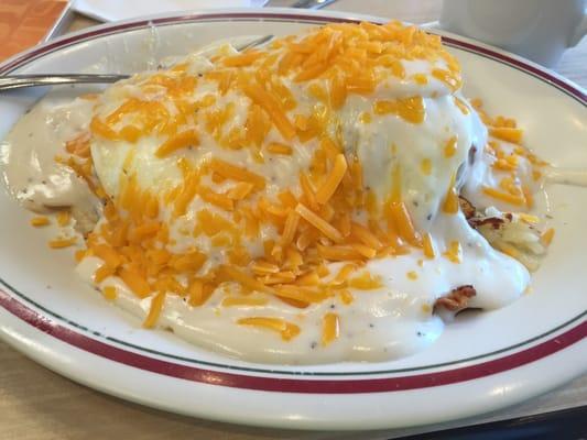 Great food, service and the coffee beats any of the hotel coffee. The southern smothered biscuit platter.