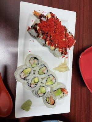 California roll and dynamite roll