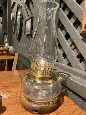 An actual kerosene lamp