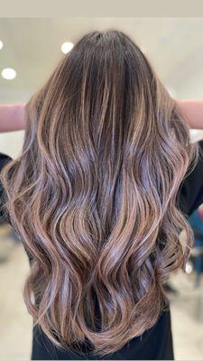 Mushroom blonde balayage