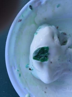 The green piece is food coloring.