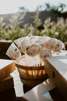 Pie Pops at a recent wedding