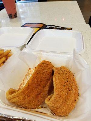 Catfish with Cajun spicy