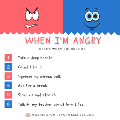 Anger management doesn't have to be hard! Follow these simple steps! #washington_psych_wellness #angermanagement #affectregulation