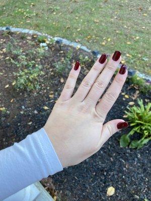 Gel extension manicure