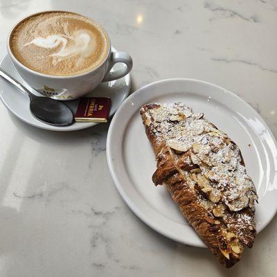 Mocha and almond croissant