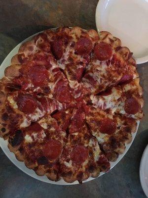 Medium pepperoni pizza