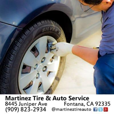 Martinez Tire & Auto Service 8445 Juniper Ave Fontana, CA 92335 #Martinez Tires #tires #tireshop #brakes #newtires #usedtires #wheels #tire