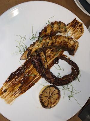 Octopus appetizer  Big portion size  Tasty