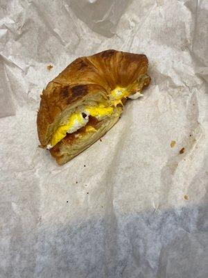 Bacon, egg, cheese croissant