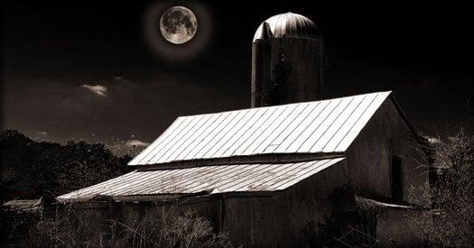 One of the barns at Haunted Hollow in Warrenton VA