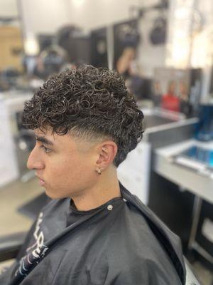 Men's cut and perm by Austin