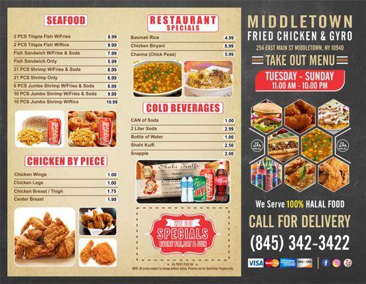 Take Out Menu A