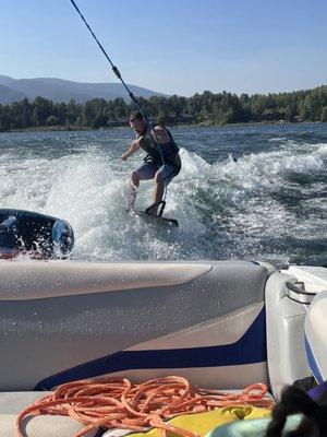 Wake surfing