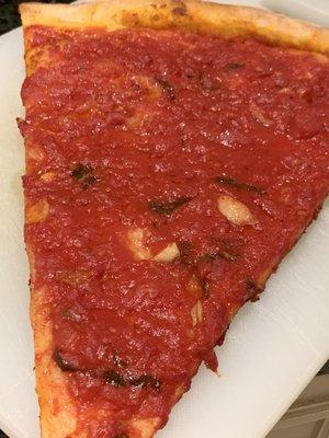 Marinara and garlic slice