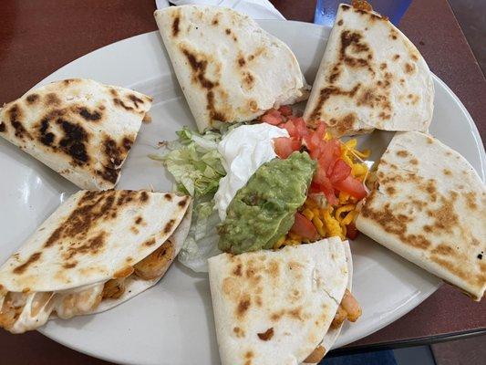 Shrimp quesadillas