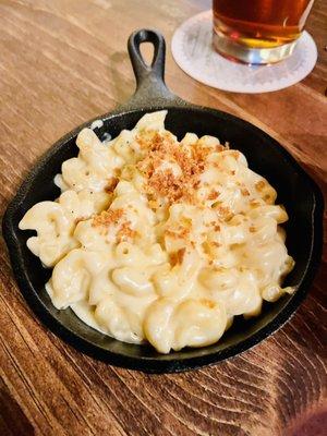 Mac & Cheese side, creamy and savory. Try it with one of the IPA's on draft.