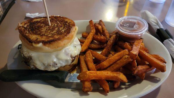 "Number 7" w/sweet fries: Voted best burger in NYS for 2023 & I completely understand why!