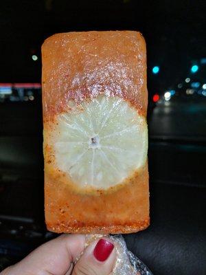 The tequila paleta, has tons of chile powder in it