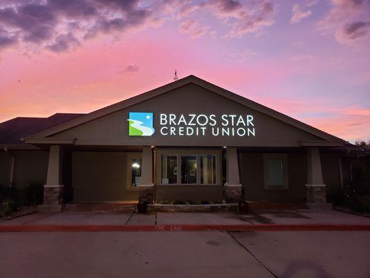 Credit Union at night