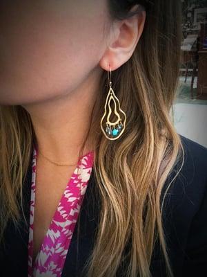 Turquoise & aquamarine statement earrings--perfect for spring!