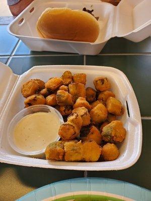 Fried okra after I had eaten a few