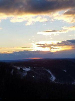 View of the ski slopes